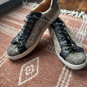 UGG Women's Black and Cream Milo Exotic Sneakers